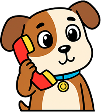 Perro llamando por teléfono